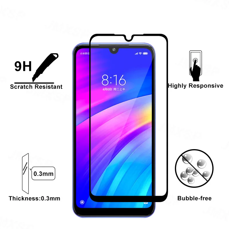 Protective Glass For Xiaomi Redmi Note 7 Pro Tempered Glass For Redmi 7 7A S2 Go K20 Lens Glass Film Screen Protector Cover