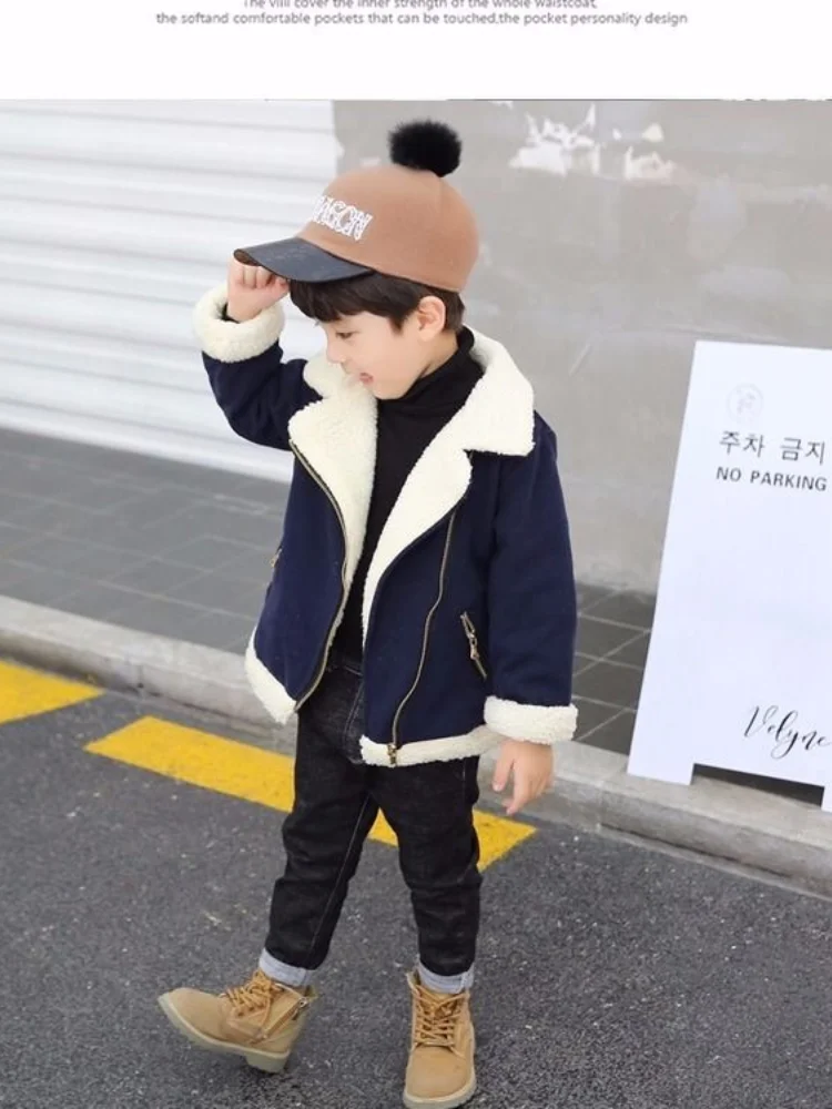 Шерстяное пальто для мальчиков 2021 модное осенне-зимнее новое шерстяное плотное