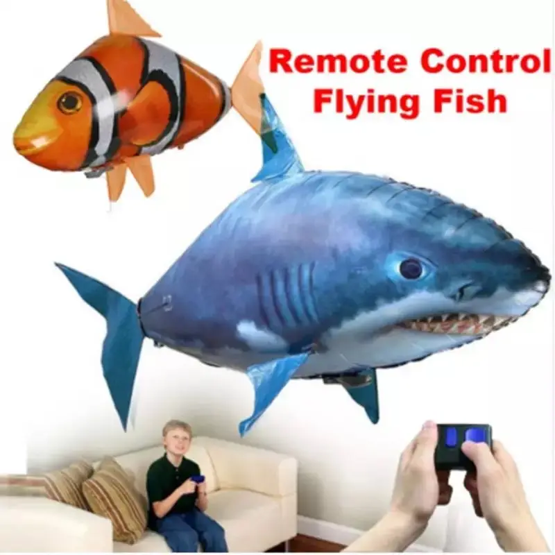 Creative Remote Control Flying Fish Shark Clownfish Infrared Balloon Children's Toy Toys for Kids | Игрушки и хобби