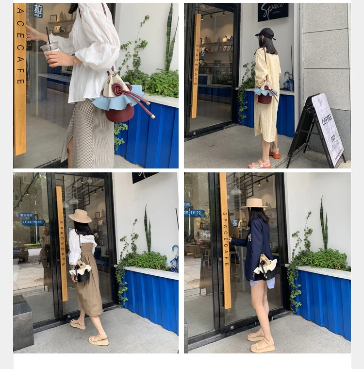 

Lace Ladies Bucket Bag Senior Ladies Handbag Trend Ladies Messenger Bag Niche Design Ladies Shoulder Bag Women Crossbody Bag