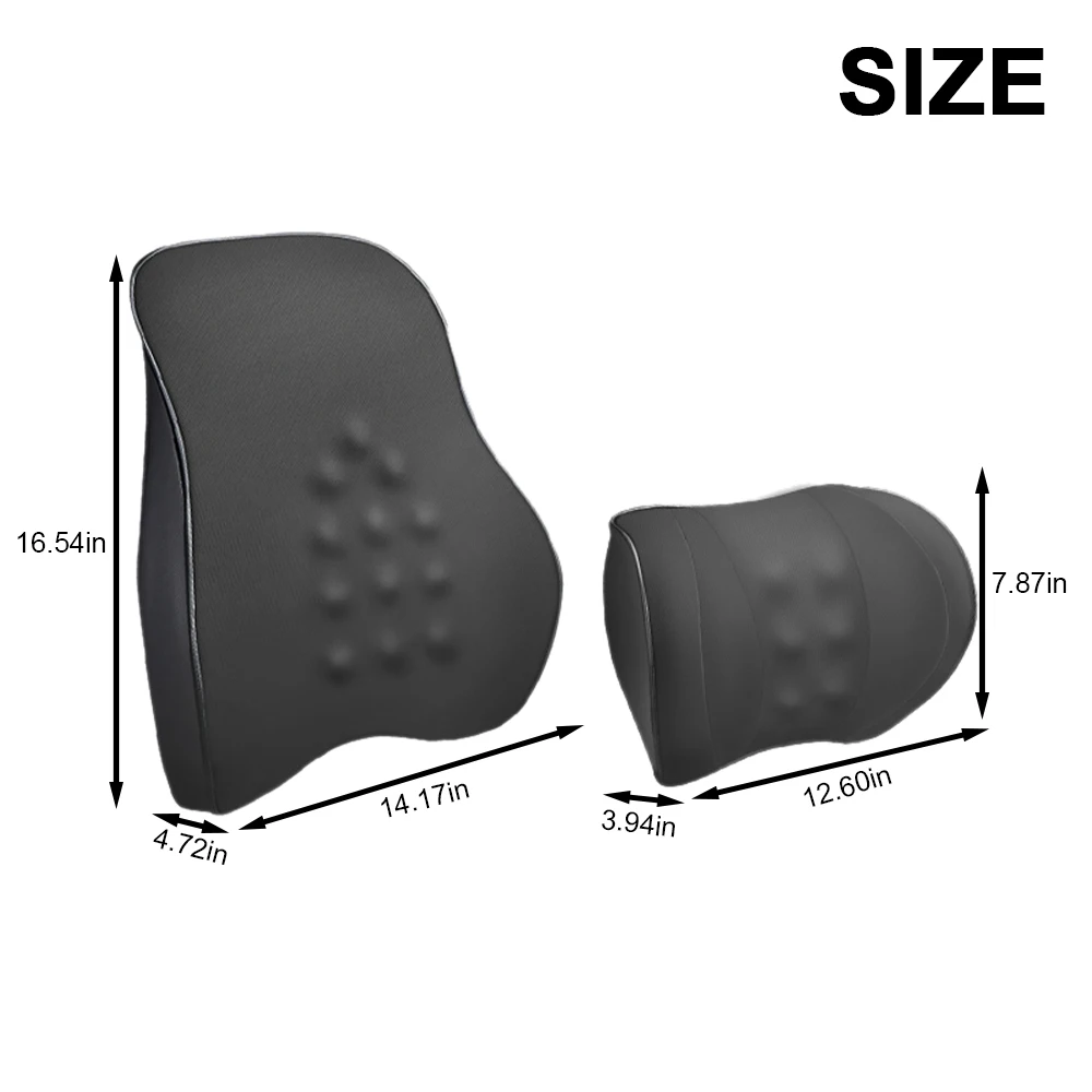 

2PCS/1PC USB Car Massage Pillow Car Seat Massage Kit Headrest Pillow Car Neck Pillow Pillow Travel Pillow Car Accessories