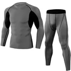 Комплект мужской компрессионного нижнего белья, нижнее белье для велоспорта