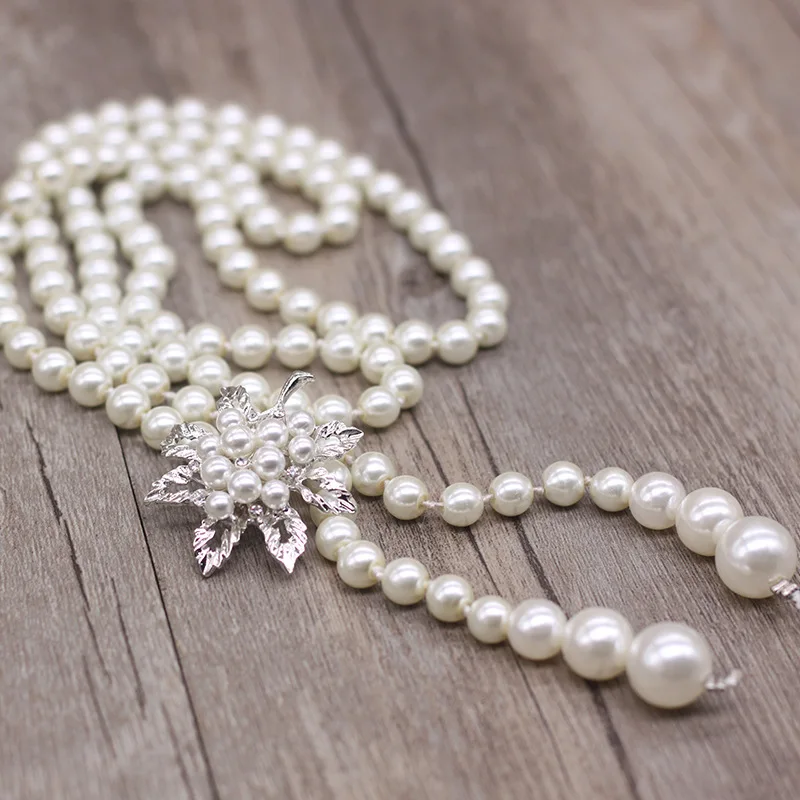 

BAZIIINGAAA Bridal Wedding Handmade Alloy Pearl Diamond Belt Wedding Dress Accessories Decoration Fashion High-end Personality