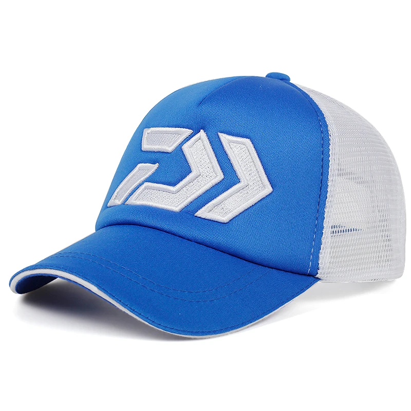 

2020 New Summer Sun Cap Breathable Wicking Mesh Visor Ventilation Adjustable Sun Hat Daiwa Male Outdoor fishing brand caps