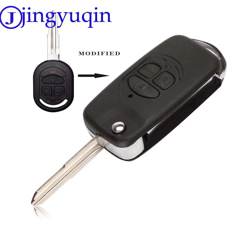 Jingyuqin 10p модифицированный складной дистанционный ключ оболочки для Buick Excelle 2005- 3 кнопки Автомобильный ключ оболочки Чехол