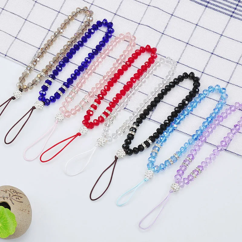 Универсальный ремешок для телефона модные блестящие хрустальные бусины ручной