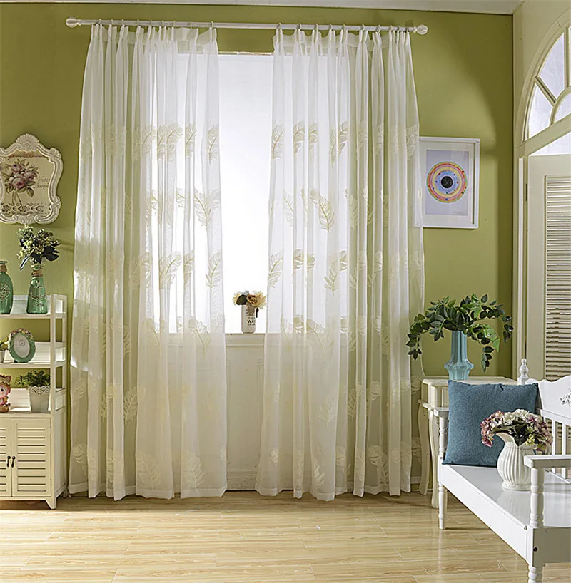 Белая вышитая занавеска оконный экран готовый продукт индивидуальное перо