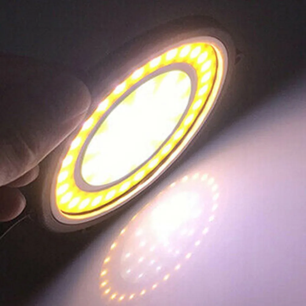 

Daytime Running Light COB Driving Lamps Fog Light Yellow + White 220-240LM