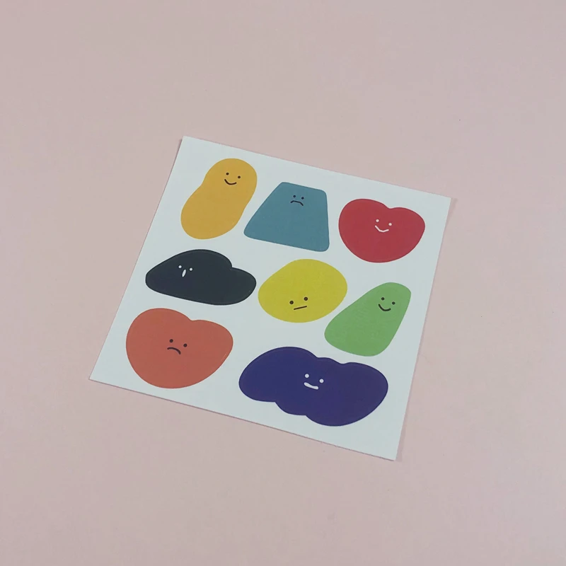 8 шт./лот мультяшный милый корейский стиль Ins Сердце Улыбка облако стикер DIY