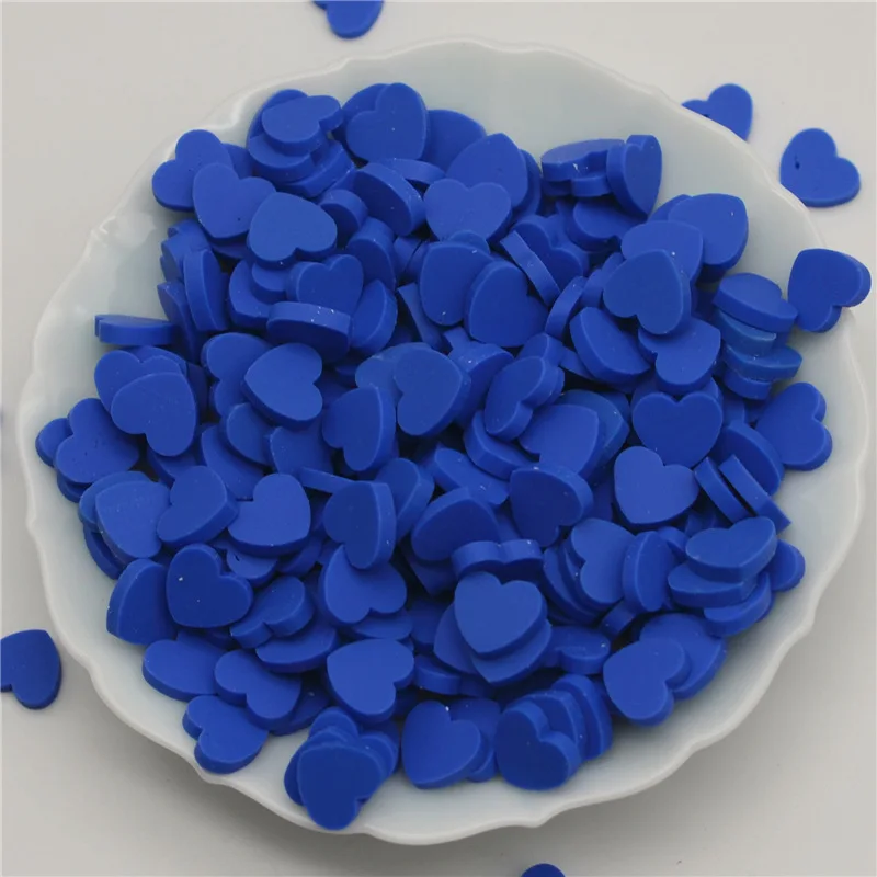 Royal blue 300 шт.(50 г) 8 мм полимерные Горячая полимерная глина, с милыми сердечками для ремесленничество, сделай сам, конфетти Slime украшения - Цвет: Royal blue