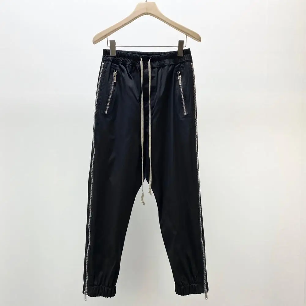 

20SS Owen Seak Men Casual Harem Gothic Pants High Street Wear Men's Hip Hop Sweatpants Summer Cross Loose Black Pants