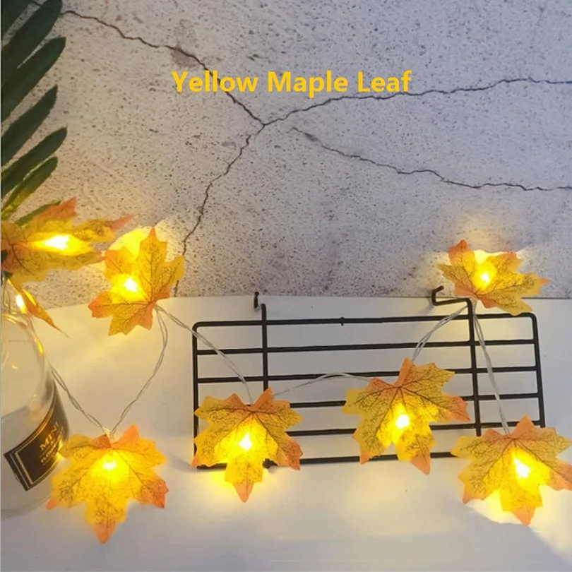 Праздничное украшение светодиодная гирлянда искусственное растение кленовый