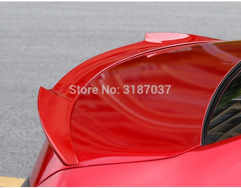 

for Mazda 3 Axela sedan 4 doors 2014-2018 abs Plastic Rear Roof Spoiler Wing Trunk Lip Boot Cover Car Styling