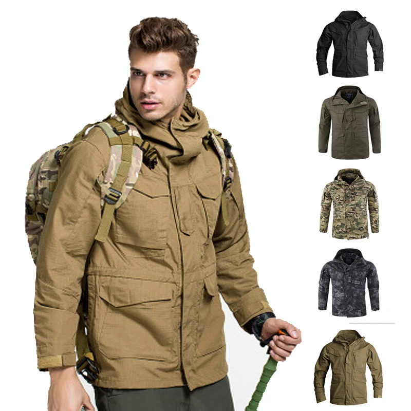 Мужская камуфляжная куртка зимняя теплая одежда военная тактическая ветровка
