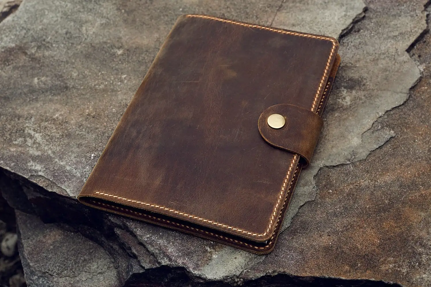 Персонализированный чехол из натуральной кожи для ноутбука RHODIA pad notebook No 16 A5 Размер гравировка