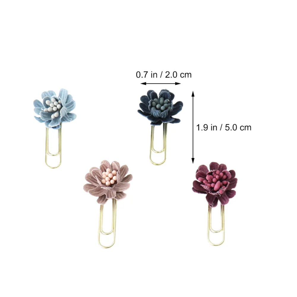 

1 Box of 5pcs Notebook Paper Clip Electroplated Imitating Gold Decoration Clip