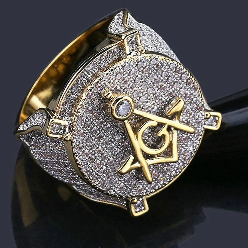 Мужское и женское кольцо из нержавеющей стали с золотым циркониевым покрытием