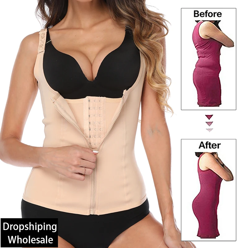 Женская обувь на застежке-молнии крюк Body Shaper регулируемый плечевой ремень утягивающий корсет размера плюс для талии Cincher для живота Управление Фаха