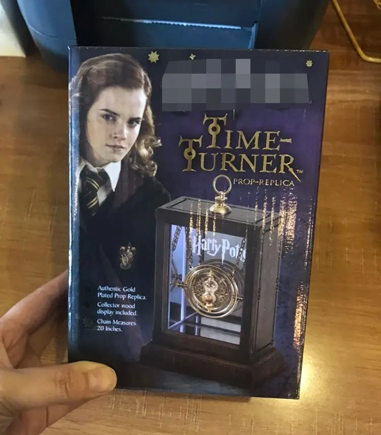 Time Turner H Potter Гермионы Время Тернер Ожерелье благородный высокое качество Коллекция с деревянным зеркалом коробка реквизит Реплика - Цвет: Time Turner