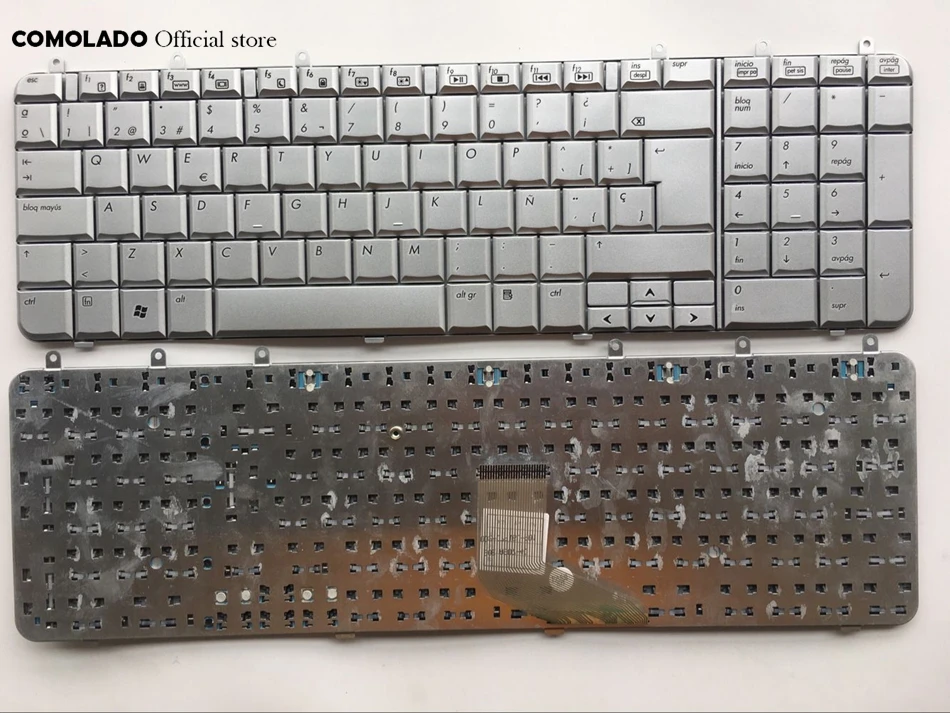 Испанская Серебряная клавиатура для ноутбука HP DV7 DV7T DV7Z DV7-1000 DV7-1100 DV7-1200 DV7-1500 dv7t-1000