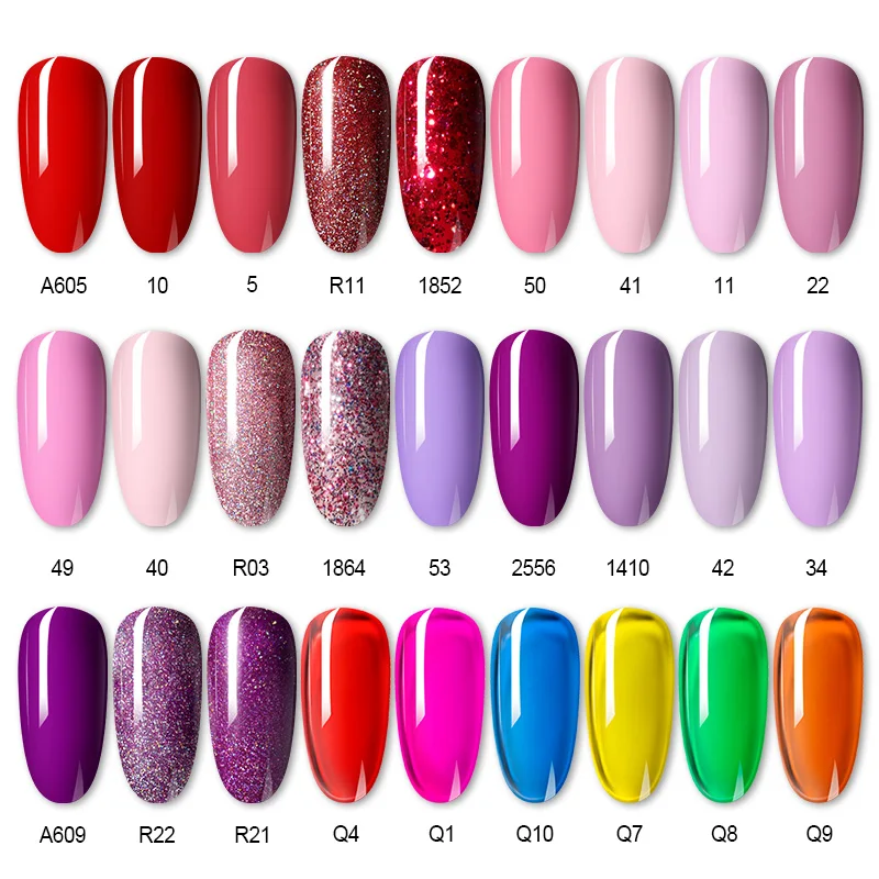 ROSALIND Nail Gel Polish Glitter Series Varnishes All For Manicure Soak Off UV Lamp Nails Art Semi Permanent | Красота и здоровье