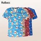 Медицинские скрабы унисекс, топы для стоматологической клиники, для салонов красоты, рабочая одежда, рождественские