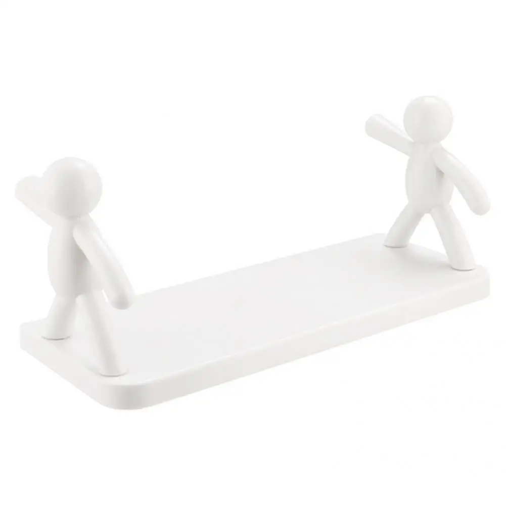

Practical Storage Rack Unique PP Wall Mounted White Plastic Bathroom Rack Wall Shelves Storage Shelf