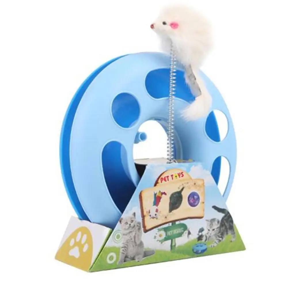 

One Levels Pet Cat Toy Mice Tracks Disc Cat Intelligence Amusement Triple Pay Discs Cat Toys Mouse Training Amusement Plate