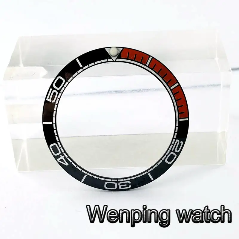 Детали часов 38 мм керамический безель с белой вставкой для 40 автоматических P300