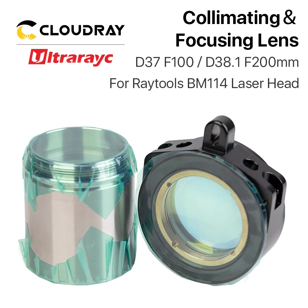 Ultrarayc оригинальный BM114 волоконный лазерный объектив D37 F100 & D38.1 f200мм с держателем