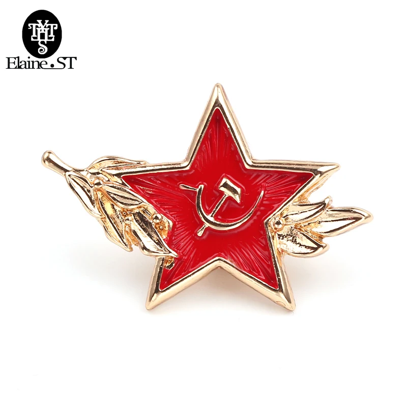 СССР символ холодной войны Советская CCCP Красная звезда эмалированная булавка серповидная брошь с изображением молотка значок подарка значок КНОПКА нагрудная булавка для пальто Кепка подарок