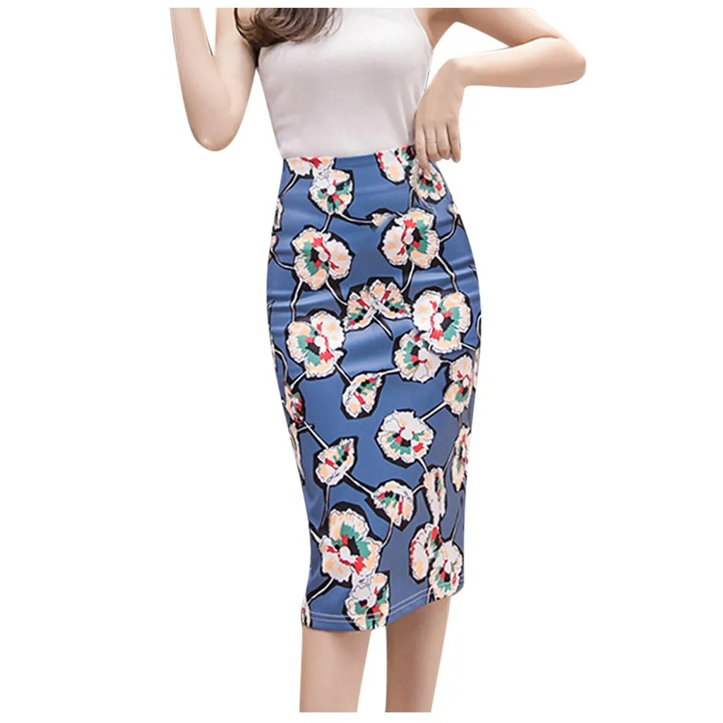 Женская Ретро Цветочная повседневная печатная сплайсинга А-силуэта облегающая