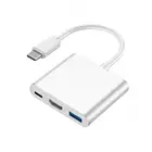 Адаптер 4 в 1 Type-C на HDMI-совместимыйUSBPD порт концентратор конвертер кардридер для MacBook