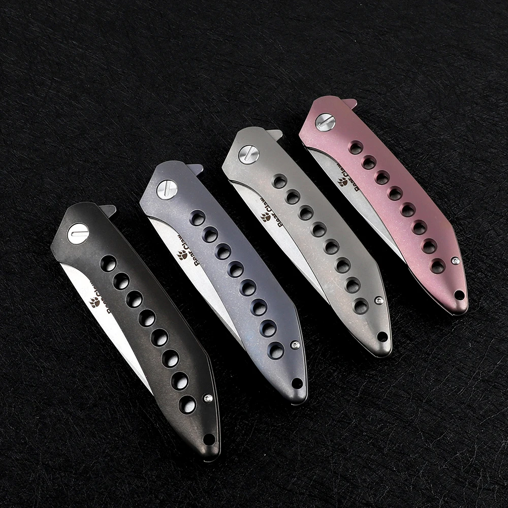 Складной нож Медвежонок S35VN с лезвием акулы карманный Мультитул титановой ручкой