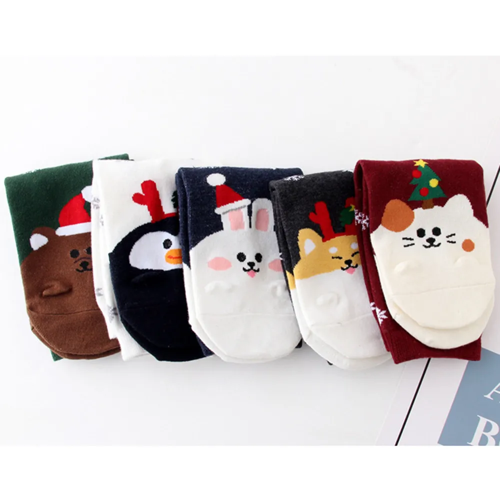 Носки женские хлопковые в стиле Харадзюку смешные милые Мультяшные