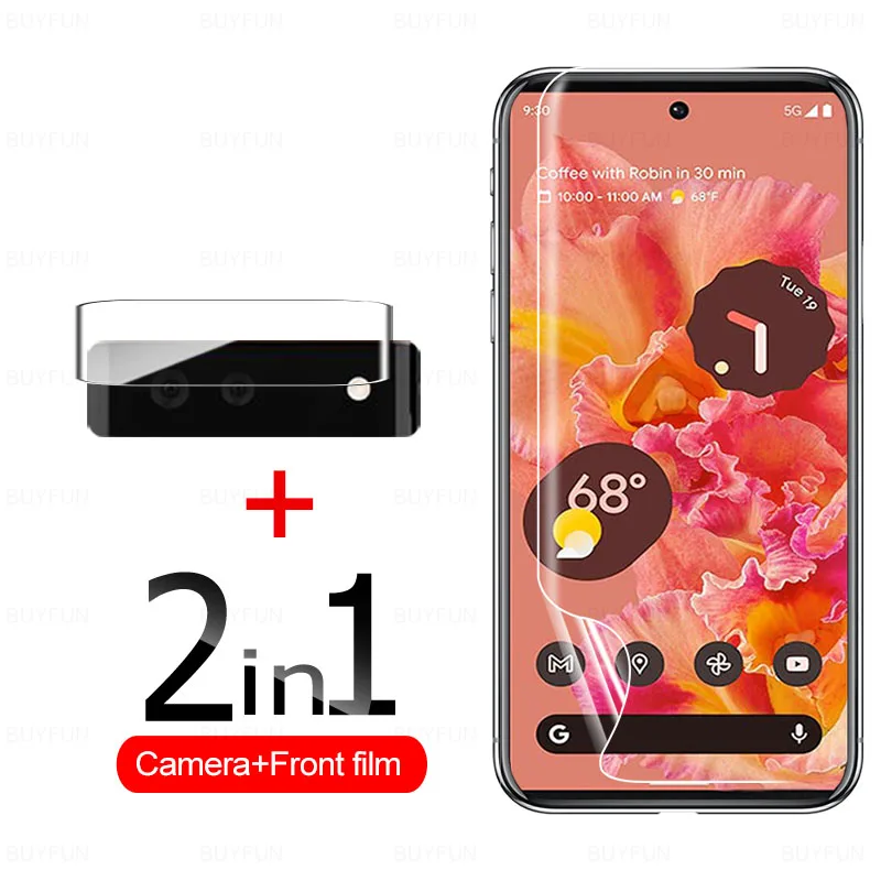 Гидрогелевая пленка 2 в 1 для google pixel 6 профессиональная защитная 5a 5G 5 4a экрана -