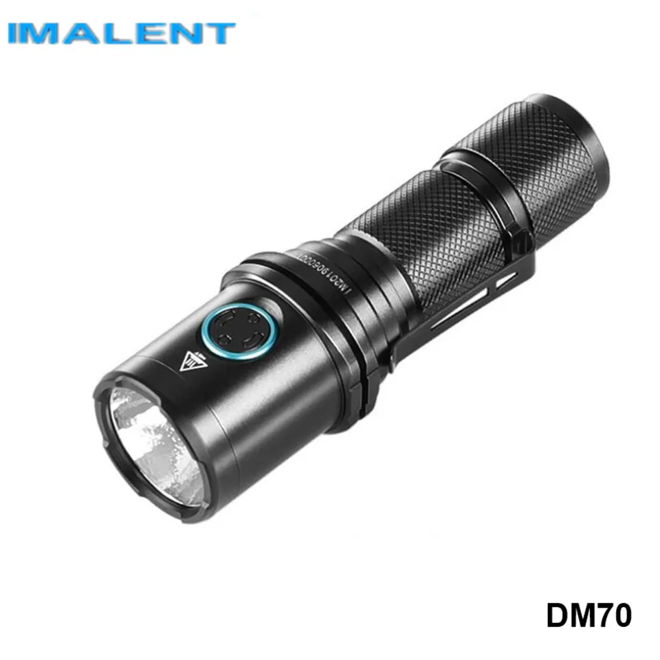 Imalent DM70 Cree XHP70.2 High Power Rechargeable Tactical Flashlight 21700 USB Charging Waterproof Military Searchlight | Лампы и