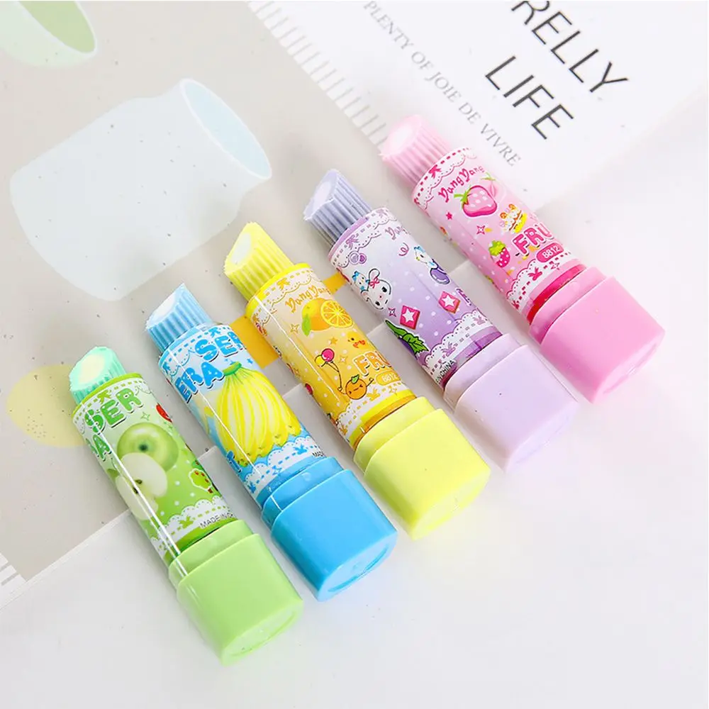 1PC Kids Creative Lipstick Rotary Rubber Eraser Kawaii Stationery Student Prize Children Gift Office School Supplies - купить по