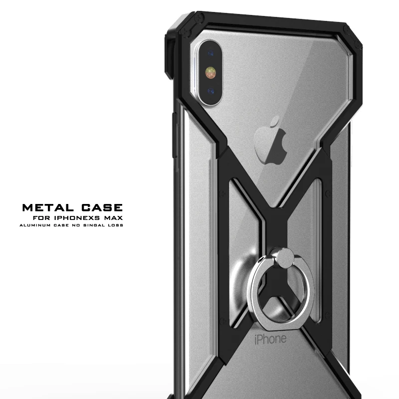 Алюминиевый армированный чехол Super Hero для iPhone 11 Pro XS Max XR X 8 7 6 6S Plus чехол-крышка для телефона с кольцом и Железным человеком-пауком