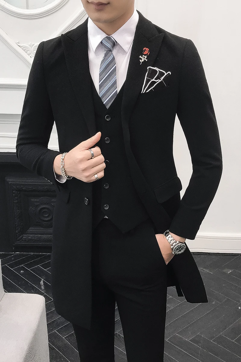 

Wedding clothing latest three-piece blazer coat blazers party ternos Formal working design jackets evening dress Men's suit