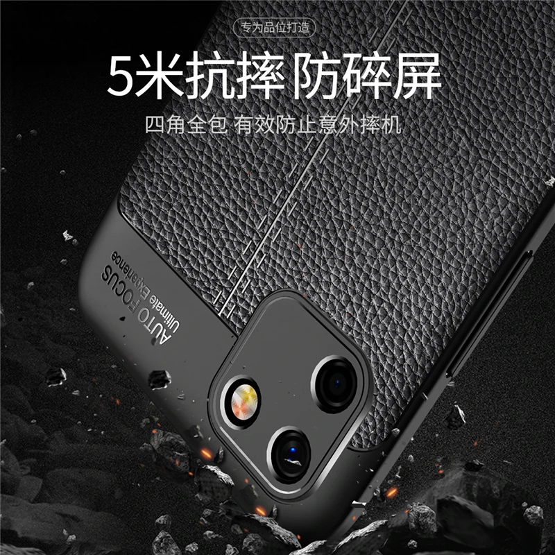 for oppo realme c11 case for realme c11 capas armor tpu luxury soft leather for fundas realme 5 6 7 pro x3 super zoom c11 cover free global shipping