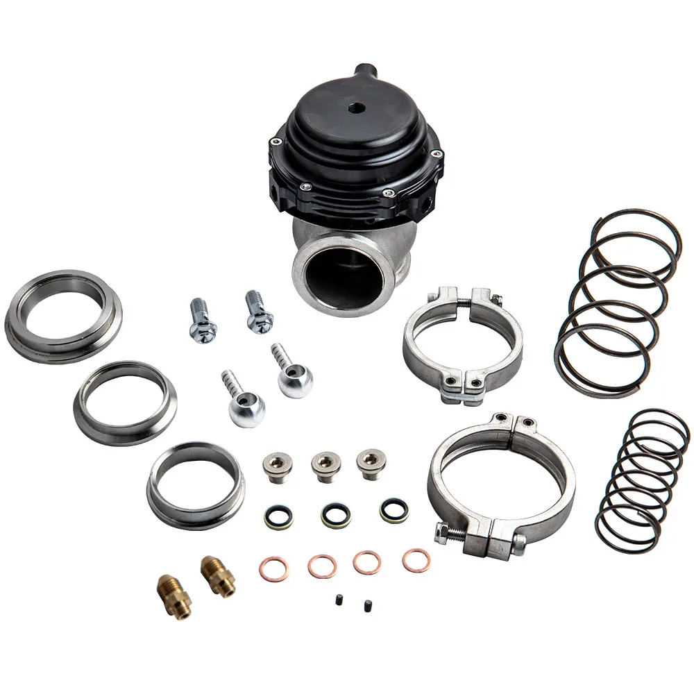 44 мм наружный охлаждаемый V-образный фланец Turbo Wastegate + опорное кольцо черная