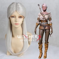 wiedzmin wild hunt women hunter ciri cosplay wig cirilla role play silver hair costumes