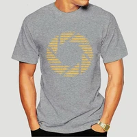 aperture science letters hombres casual hipster basic s funny half life 2 logo printed t shirt for homme 1137a