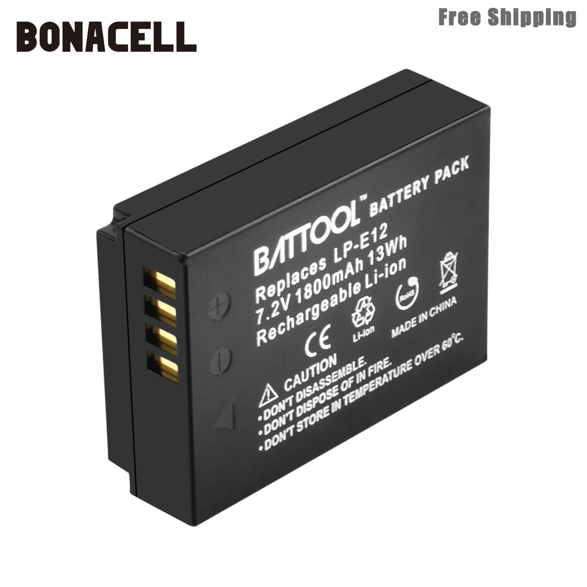 Bonacell 1800 мАч LP-E12 LPE12 LP E12 Аккумулятор для камеры+ ЖК-зарядное устройство для Canon EOS M10 Kiss X7 Rebel SL1 EOS 100D аккумулятор DSLR L50
