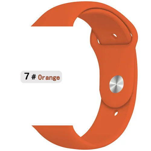 orange 7-1 Ремешок для apple watch 5 4 ремешок apple watch 44 мм 40 мм iwatch 3 2 1 ремешок 42 мм 38 мм для хорошего клиента - Цвет ремешка: orange 7-1