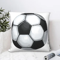 soccer balls square pillowcase cushion cover funny zip home decorative throw pillow case for bed simple 4545cm
