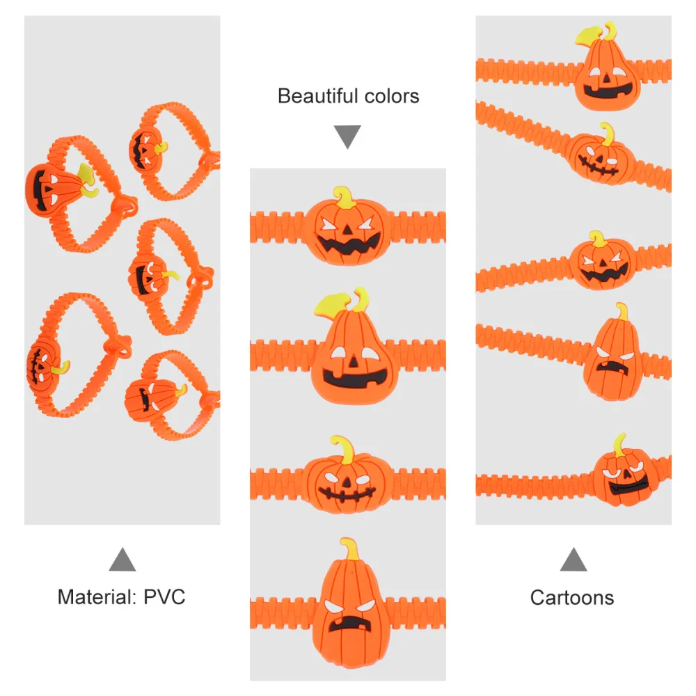 

25pcs Cartoon Bracelet Kids Pumpkin Bracelet (Random Color)