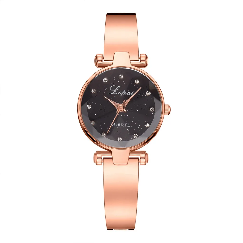 Новые часы женские модные простые звезды инкрустированные горный хрусталь из