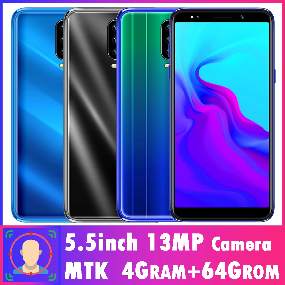 Оригинальный смартфон V30 4 Гб ОЗУ 64 ПЗУ MTK Android идентификация лица 5 дюйма 13 МП